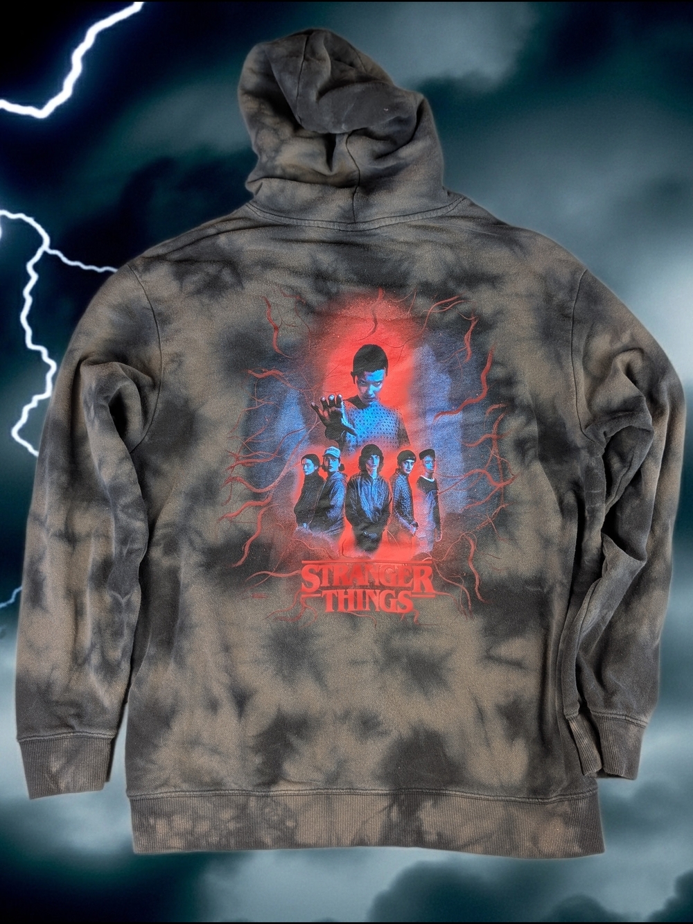 H&M Stranger Things Tie-Dye Pullover Hoodie Men's‎ Graphic Print M